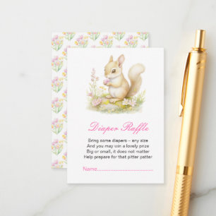 Spring Squirrel Baby Shower Enclosure Card