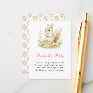 Spring Squirrel Baby Shower Enclosure Card