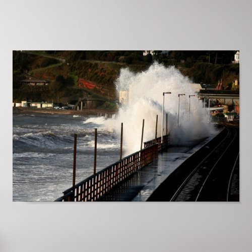 Spring storm Dawlish Poster