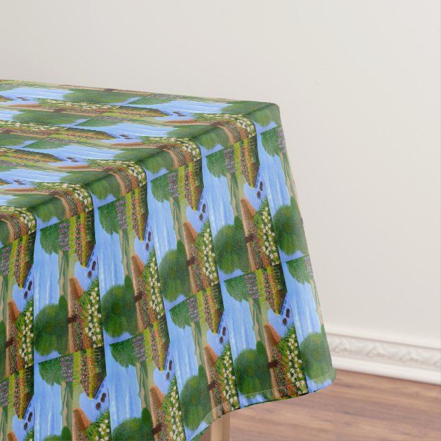 Spring Stream cotton fabric  Tablecloth (In Situ)