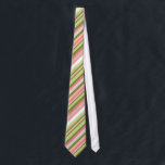 Spring Stripe Tie<br><div class="desc">Spring stripe tie in shades of pink, green, and white. Get into the spirit of spring with this pastel tie. Real men can wear pink!</div>