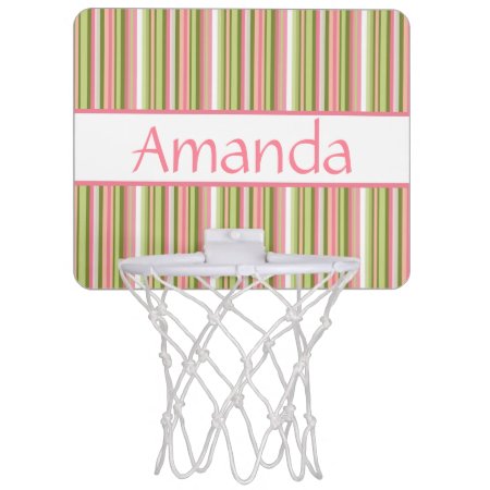 Spring Stripes Personalized Mini-basketball Goal Mini Basketball Hoop