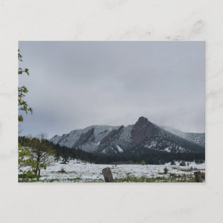 Spring Stubble Boulder Flatirons Postcard