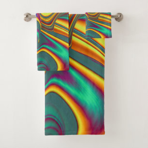 Spring Summer Autumn Flowers Magic Bath Towel Set