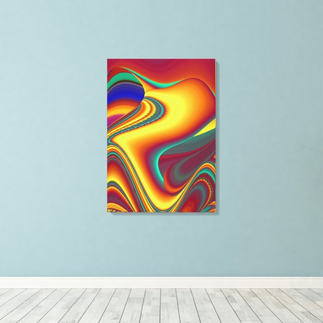 Spring Summer Autumn Flowers Magic Canvas Print (Insitu(Wood Floor))