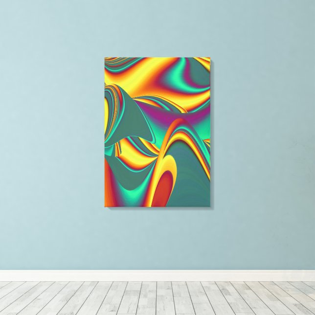 Spring Summer Autumn Flowers Magic Canvas Print (Insitu(Wood Floor))