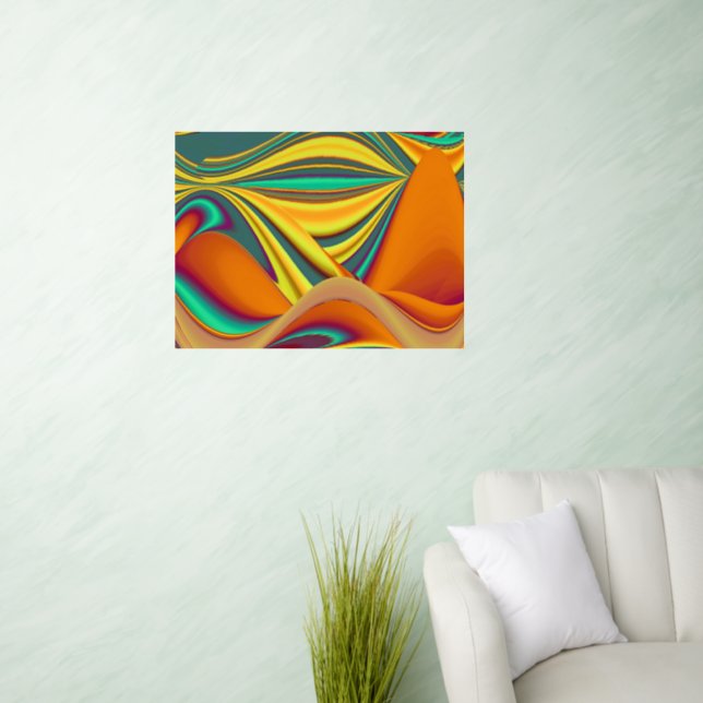 Spring Summer Autumn Flowers Magic Wall Decal (Living Room)