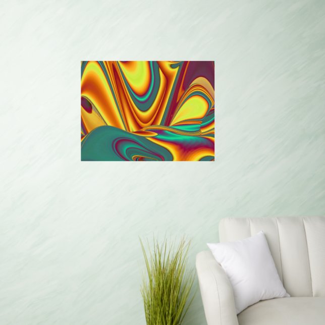 Spring Summer Autumn Flowers Magic Wall Decal (Living Room)