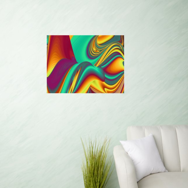 Spring Summer Autumn Flowers Magic Wall Decal (Living Room)