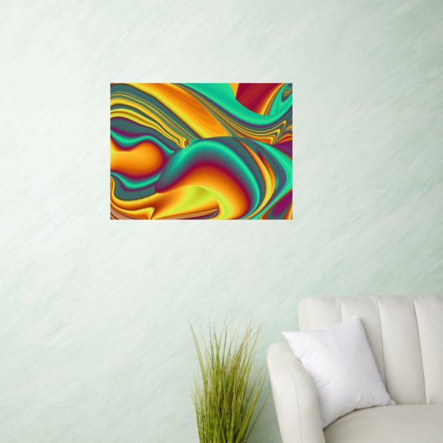 Spring Summer Autumn Flowers Magic Wall Decal (Living Room)