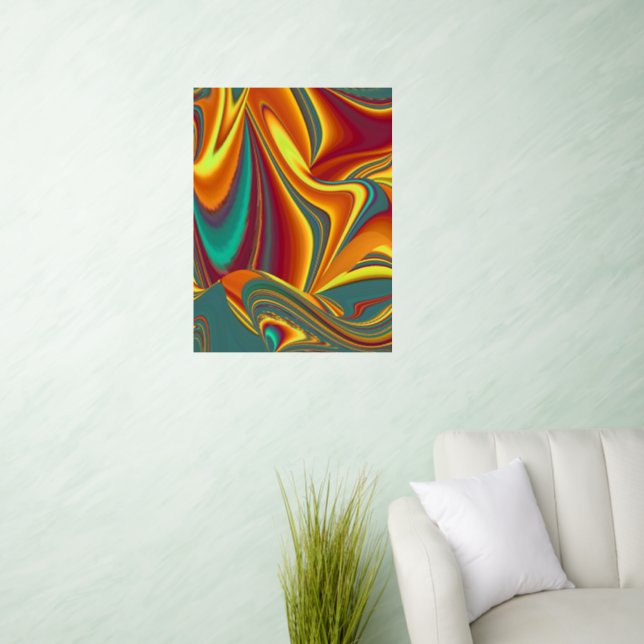 Spring Summer Autumn Flowers Magic Wall Decal (Living Room)