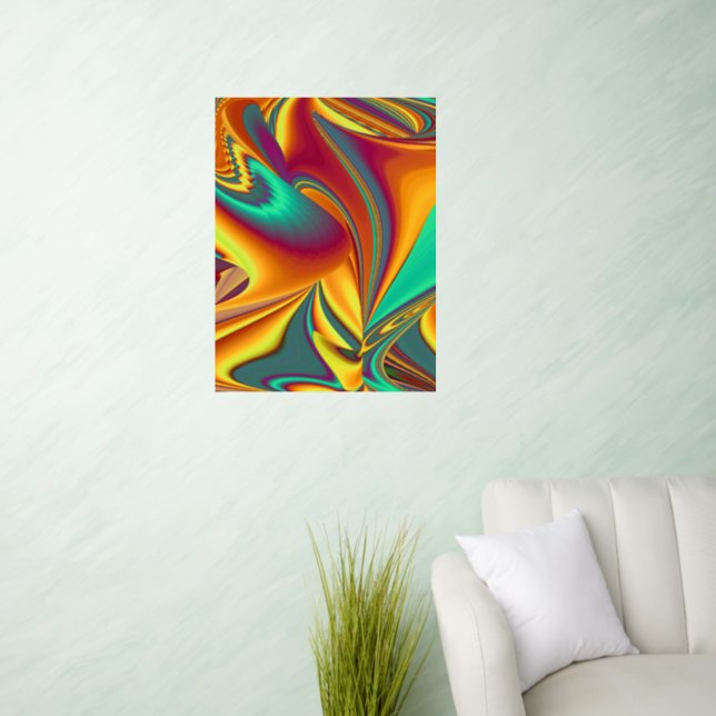 Spring Summer Autumn Flowers Magic Wall Decal (Living Room)