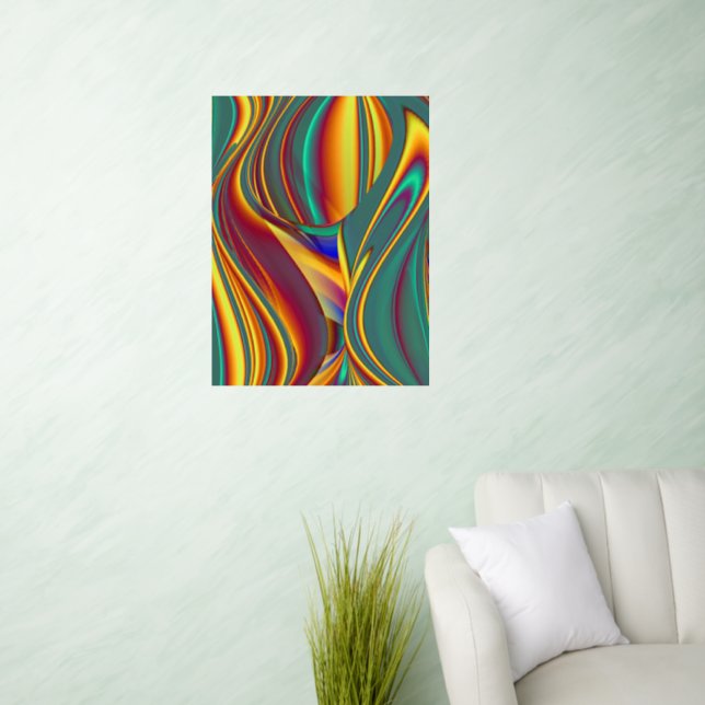 Spring Summer Autumn Flowers Magic Wall Decal (Living Room)