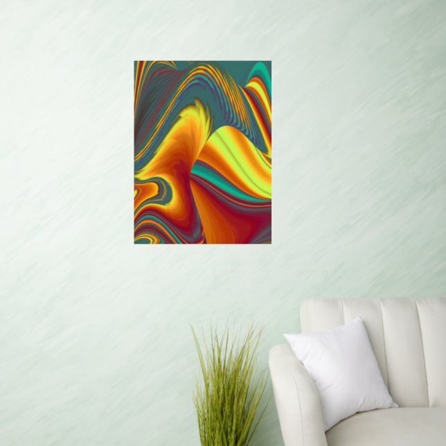 Spring Summer Autumn Flowers Magic Wall Decal (Living Room)