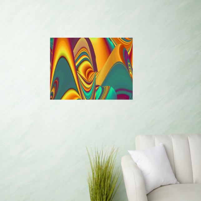 Spring Summer Autumn Flowers Magic Wall Decal (Living Room)