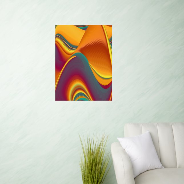 Spring Summer Autumn Flowers Magic Wall Decal (Living Room)