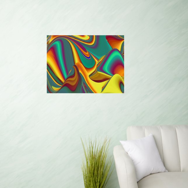 Spring Summer Autumn Flowers Magic Wall Decal (Living Room)