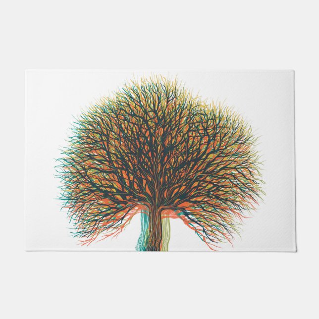 Spring Summer Autumn Winter Tree #3 Doormat (Front)