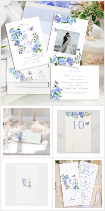 Spring Summer  Blue Bow Ribbon Wedding 2026