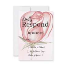 Spring Summer Blush Pink Garden Wedding RSVP