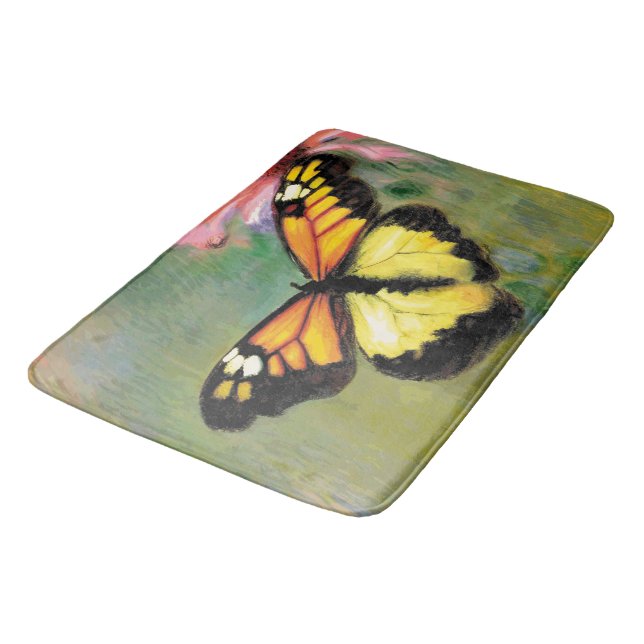 Spring Summer Butterfly -  Bath Mat (Angled)