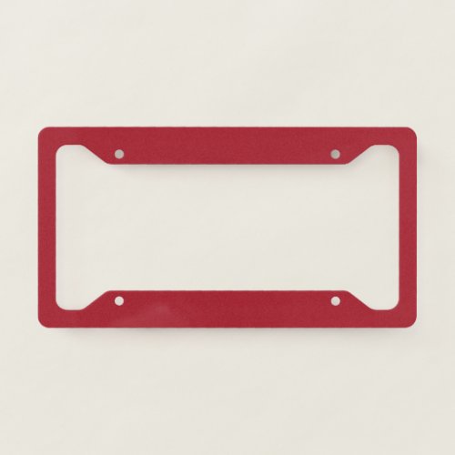Spring Summer Color Fiery Red License Plate Frame