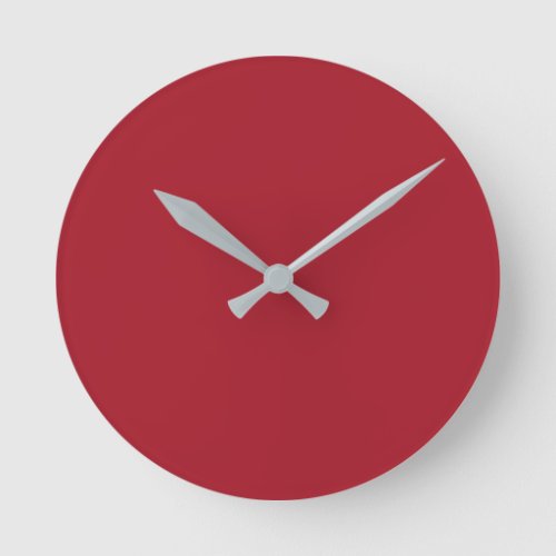 Spring Summer Color Fiery Red Round Clock