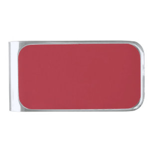Spring Summer Color Fiery Red Silver Finish Money Clip