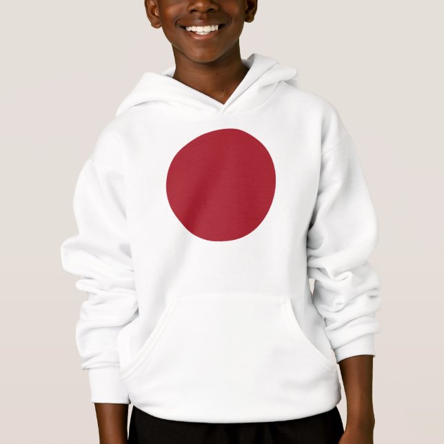 Spring Summer Color Fiery Red Teddy Bear Hoodie (Front)