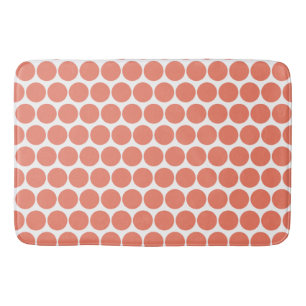 Spring Summer Color Peach Pink Bath Mat