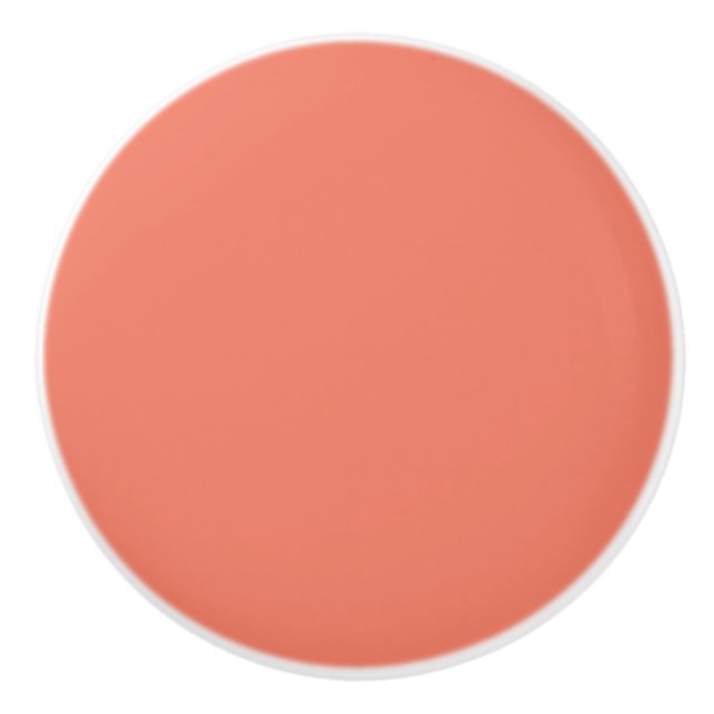 Spring Summer Color Peach Pink Ceramic Knob (Front)