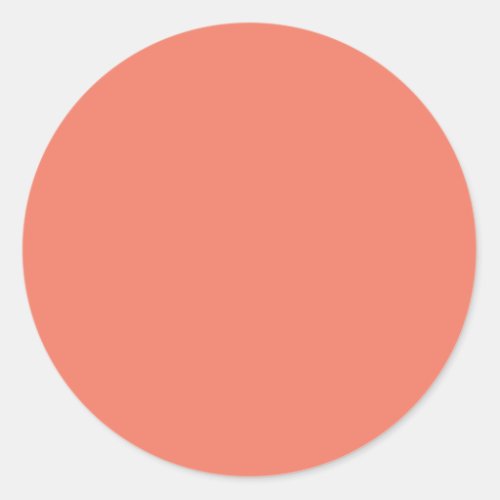 Spring Summer Color Peach Pink Classic Round Sticker