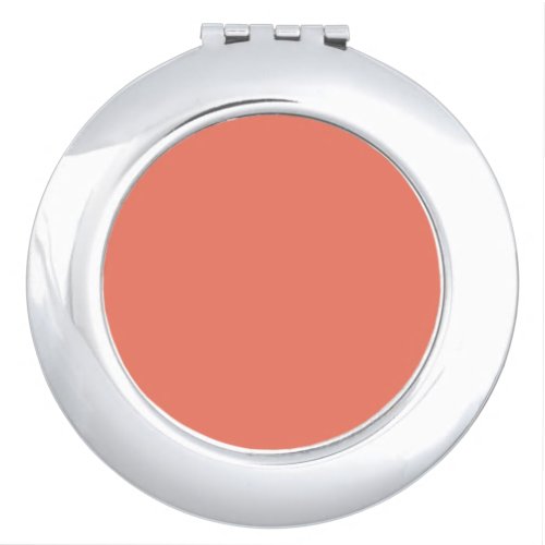 Spring Summer Color Peach Pink Compact Mirror