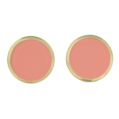 Spring Summer Color Peach Pink Cufflinks