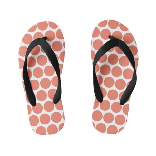 Spring Summer Color Peach Pink Kids Flip Flops