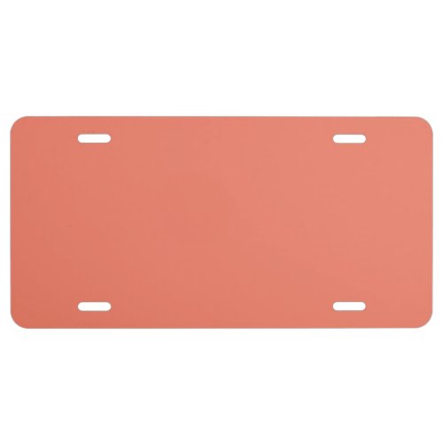 Spring Summer Color Peach Pink License Plate