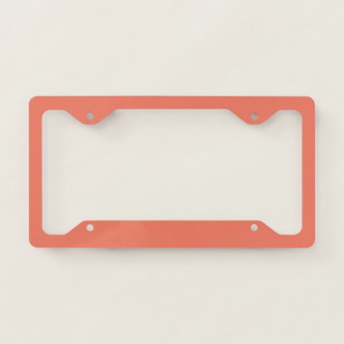 Spring Summer Color Peach Pink License Plate Frame