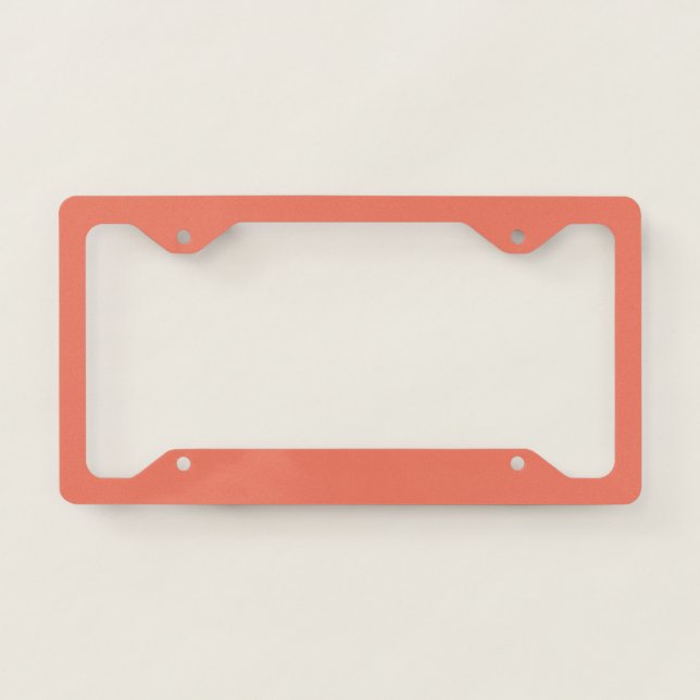 Spring Summer Color Peach Pink License Plate Frame (Front)