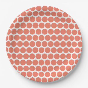 Spring Summer Color Peach Pink Paper Plates
