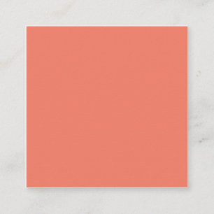 Spring Summer Color Peach Pink Square Business Card