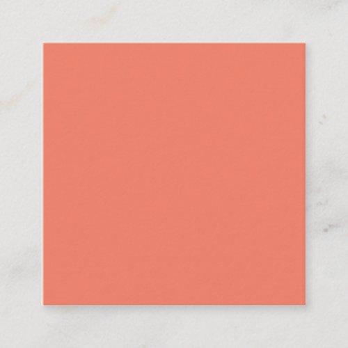 Spring Summer Color Peach Pink Square Business Card