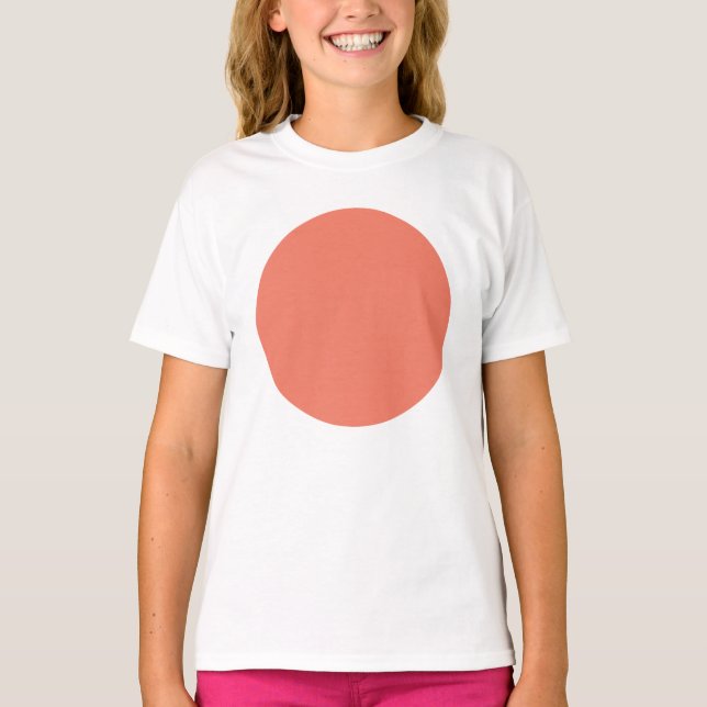 Spring Summer Color Peach Pink T-Shirt (Front)