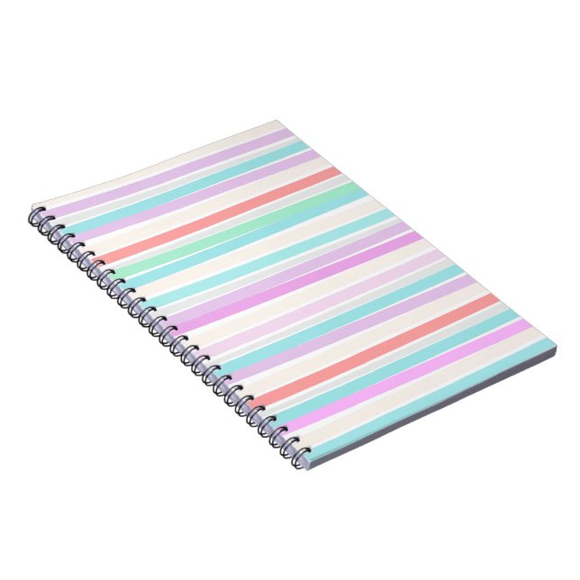 Spring summer colors in stripes notebook (Right Side)