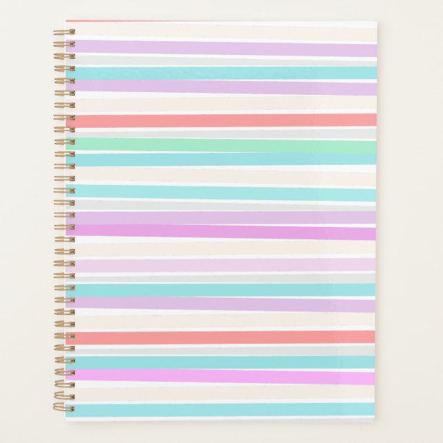 Spring summer colors in stripes planner (Front)