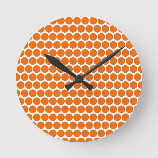 Spring Summer Colors Tangelo Round Clock (Front)