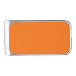 Spring Summer Colors Tangelo Silver Finish Money Clip