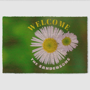 Spring Summer Custom Name Welcome Mat Outdoors
