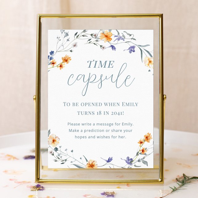 Spring Summer Floral Baby Shower Time Capsule Poster (Creator Uploaded)