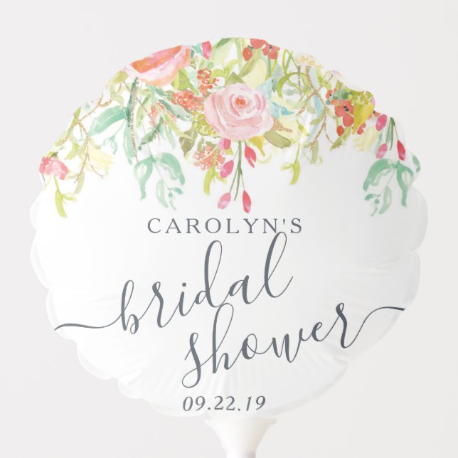 Spring Summer Floral | Bridal Shower Balloon (Front)