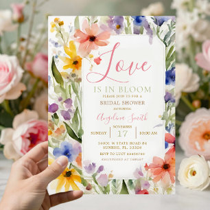 Spring Summer Floral Bridal Shower Invitation